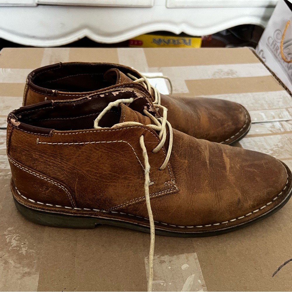 Leather dress shoes